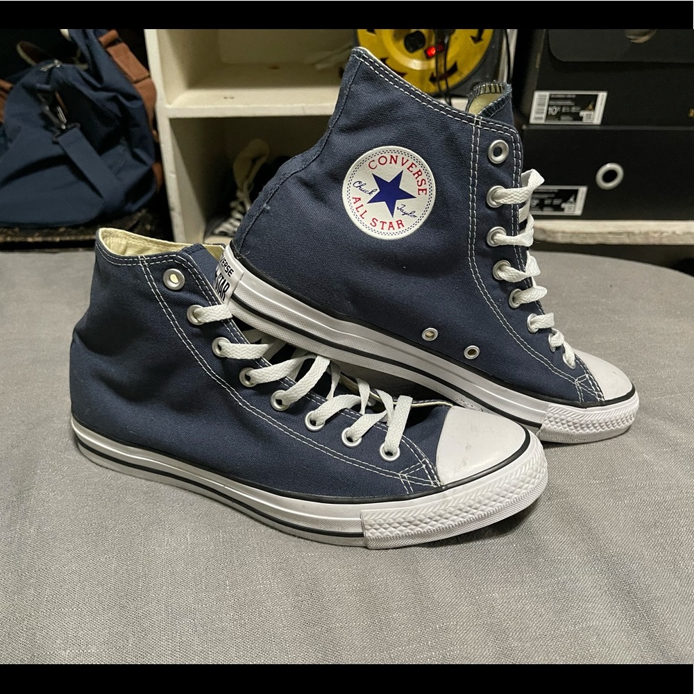 Converse high top navy blue